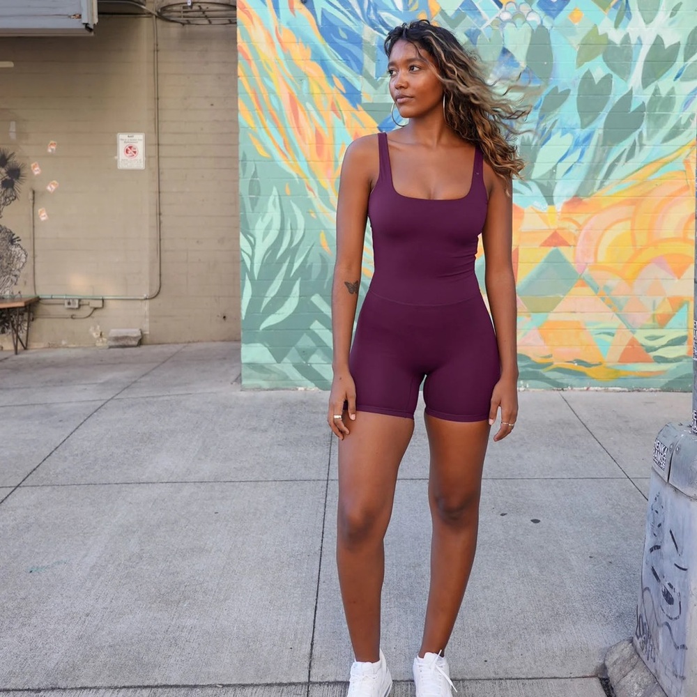 Purple Plum Twist Back Jumpsuit